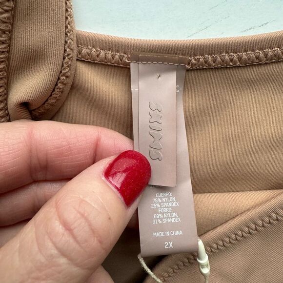 NWT SKIMS Womens Shaping Swim Tank Bikini Top Sienna SW-TNK-0118 Size 2X - Picture 9 of 14